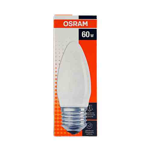 Лампа Osram Е27 60W свеча матовая