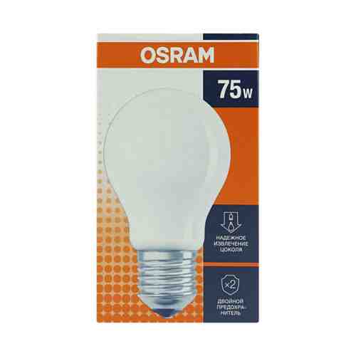 Лампа Osram Е27 75W стандарт матовая