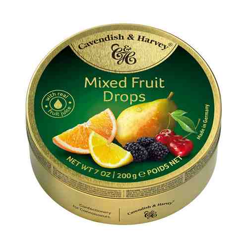 Леденцы Cavendish Harvey Mixed Fruit Drops Фруктовое ассорти 200 г