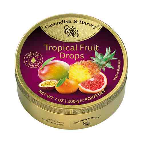 Леденцы Cavendish Harvey Tropical Fruit Drops Тропические фрукты 200 г