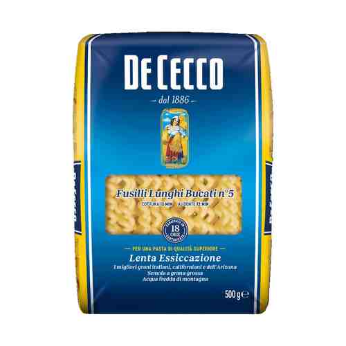 Макаронные изделия De Cecco № 5 Fusilli lunghi bucati 500 г