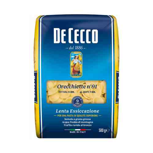 Макаронные изделия De Cecco № 91 Orecchiette 500 г