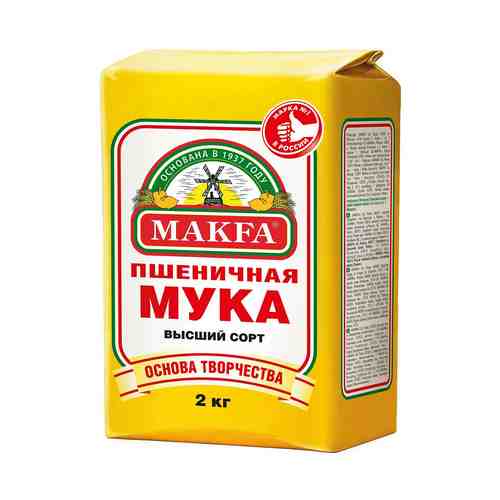 Мука Makfa пшеничная высший сорт 2 кг