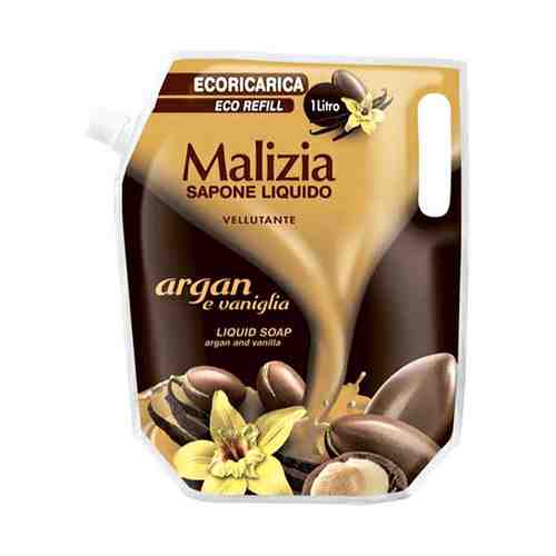 Мыло жидкое Malizia Argan Vanilla в эко пакете 1 л