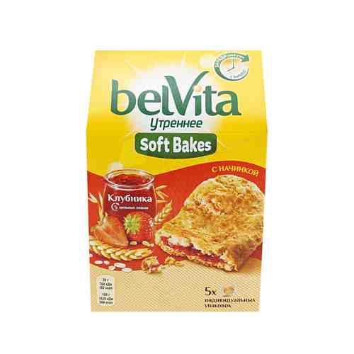 Печенье BelVita Soft Bakes с клубничной начинкой 250 г