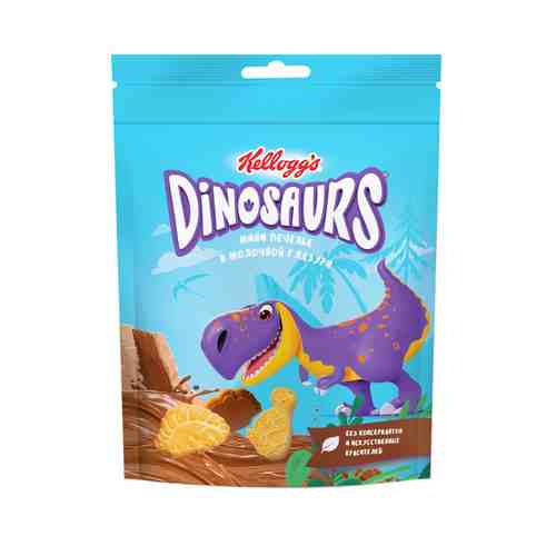 Печенье Kellogg’s Dinosaurs сахарное мини в молочной глазури 50 г