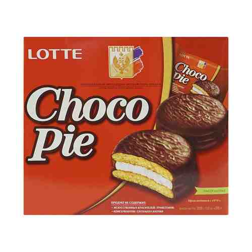 Печенье Lotte Choco Pie Cacao глазированное 336 г