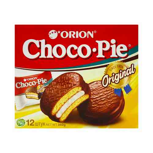 Пирожное Orion Choco Pie Original бисквитное 30 г х 12 шт