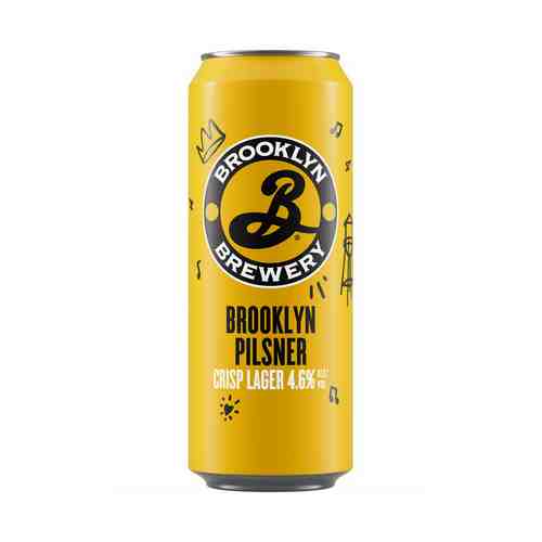 Пиво Brooklyn Pilsner светлое пастеризованное 4,6% 0,45 л