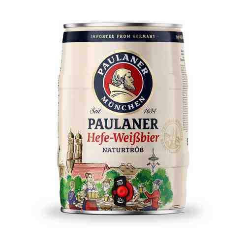 Пиво Paulaner Hefe-Weissbier Dunkel светлое 5,5% 5 л