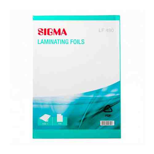 Пленка для ламинирования Sigma бесцветная 3 слоя А4 80 мкм 100 шт