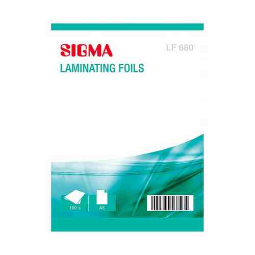 Пленка для ламинирования Sigma бесцветная 3 слоя А6 80 мкм 100 шт