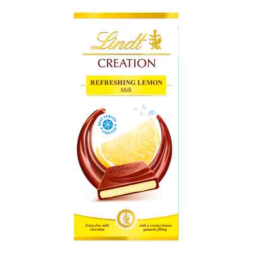 Плитка Lindt Creation молочная Пралине с лимоном 150 г