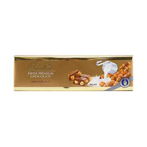 Плитка Lindt Gold молочная с цельным фундуком 300 г