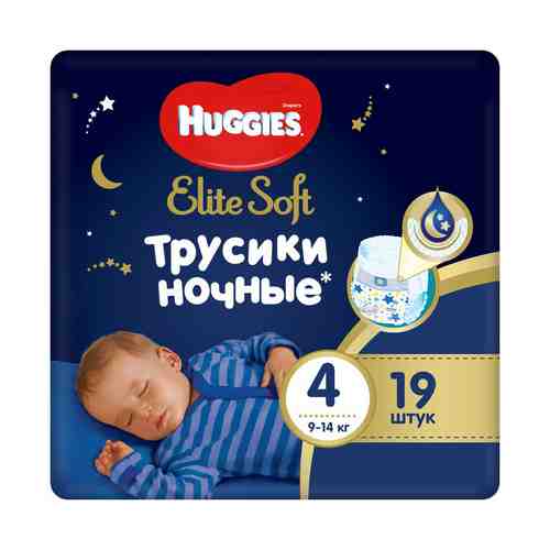 Подгузники-трусики Huggies Elite Soft 4 (9-14 кг) с индикатором наполнения 19 шт