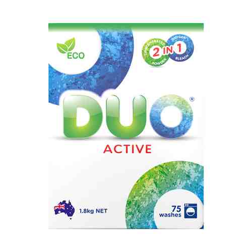 Порошок Duo Active для стирки цветного и белого белья 1,8 кг