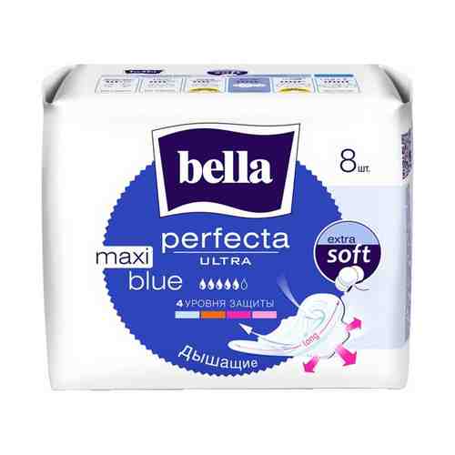 Прокладки экстратонкие гигиенические Bella Ultra Maxi Blue 8 шт