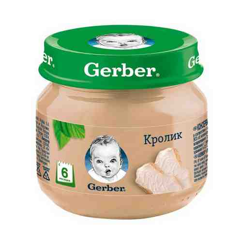 Пюре Gerber кролик с 6 месяцев 80 мл