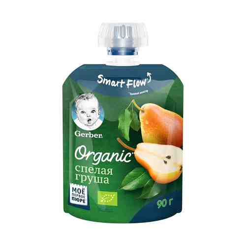 Пюре Gerber Organic Спелая груша с 4 месяцев 90 мл