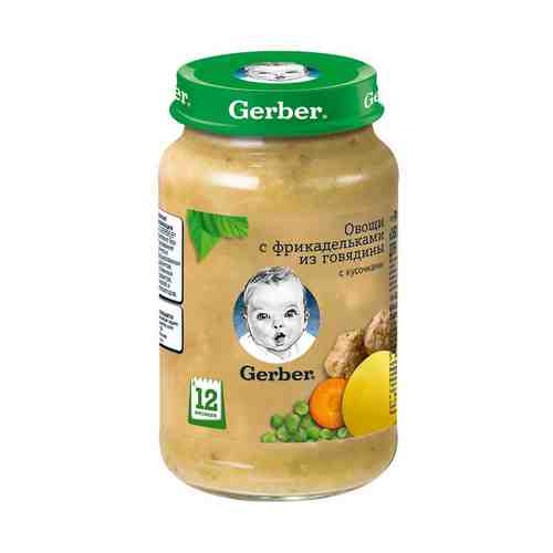 Пюре Gerber Овощи с фрикадельками из говядины с 12 месяцев 190 мл