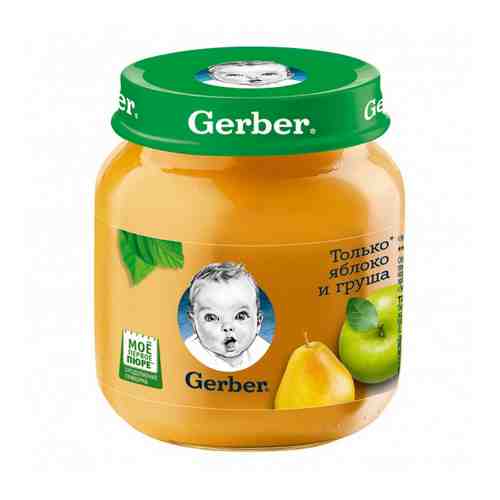 Пюре Gerber Только яблоко и груша с 5 месяцев 130 г