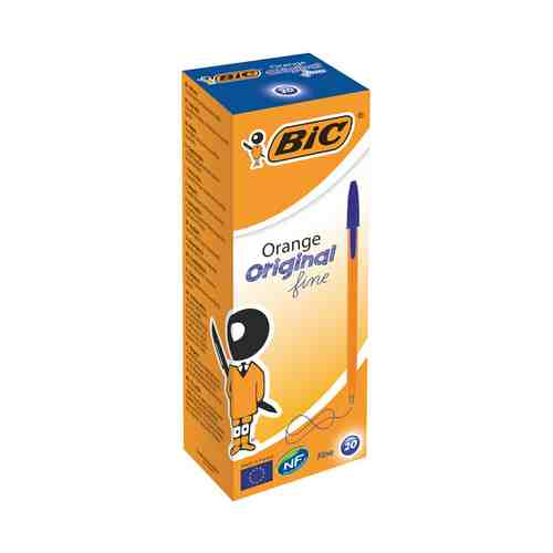 Ручки шариковые Bic Orange Fine синие 20 шт