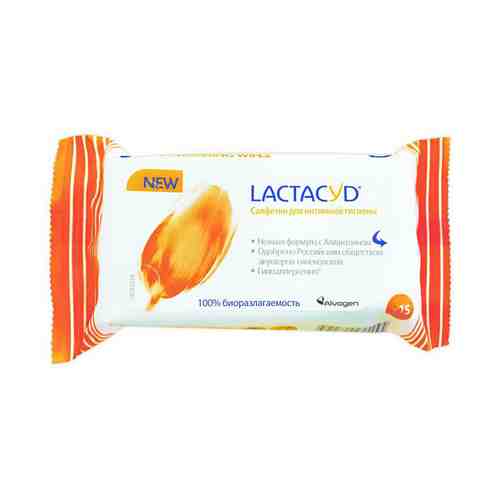 Салфетки влажные Lactacyd для интимной гигиены 15 шт