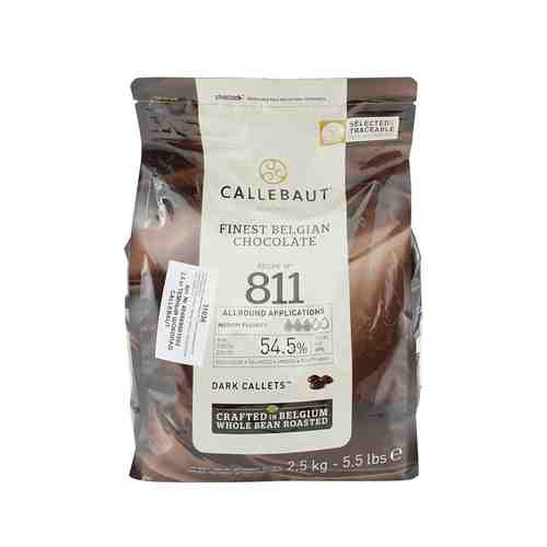 Шоколад Callebaut 811 темный в галетах 54,5% 2,5 кг