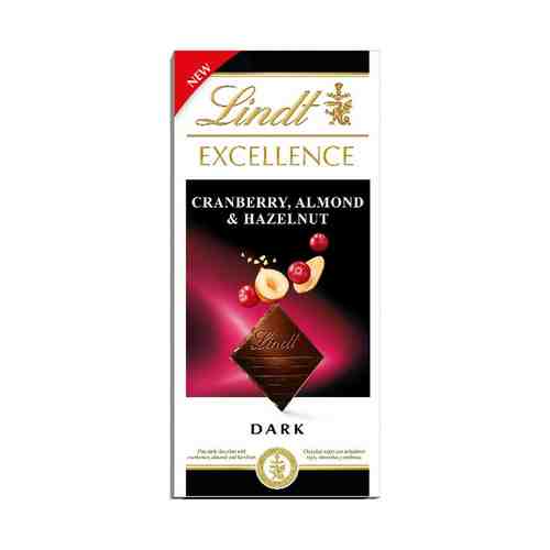 Шоколад Lindt Excellence молочный клюква-фундук 100 г