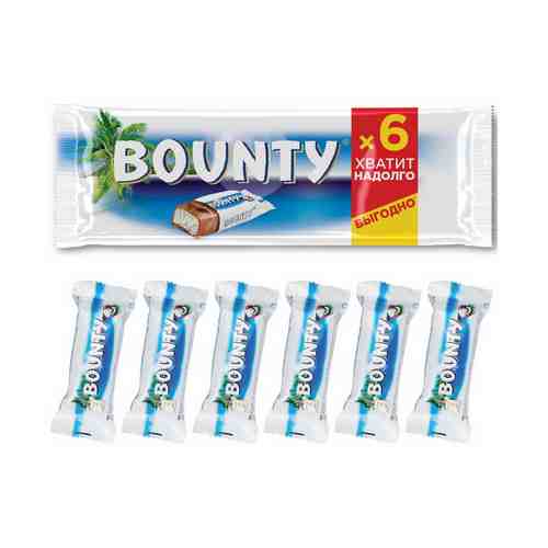 Шоколадный батончик Bounty 27,5 г х 6 шт