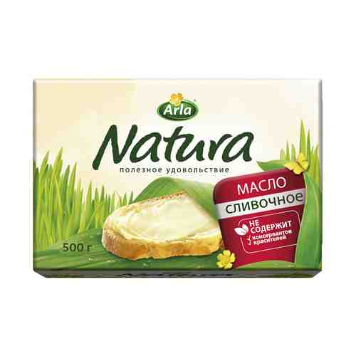 Сливочное масло несоленое Arla Natura 82% БЗМЖ 500 г