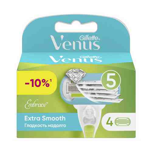 Сменные кассеты Venus Extra Smooth 5 лезвий 4 шт