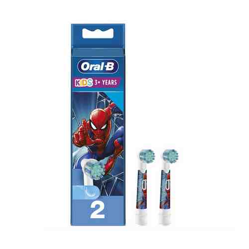 Сменные насадки детские Oral-B Kids Человек Паук для электрической зубной щетки супермягкие 2 шт