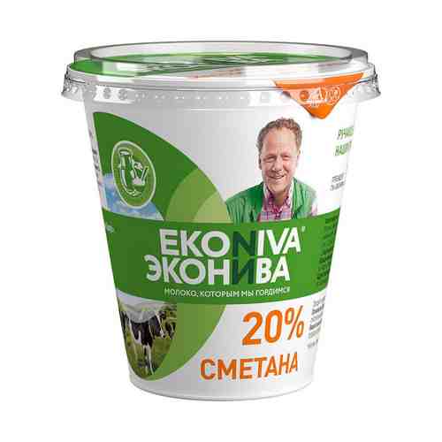 Сметана ЭкоНива 20% БЗМЖ 300 г