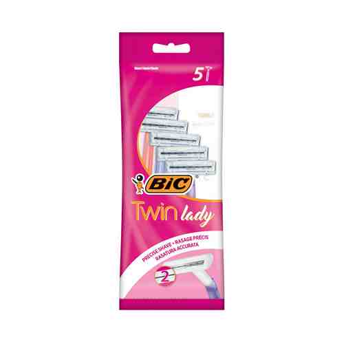 Станок для бритья Bic Twin Lady женский 2 лезвия 5 шт