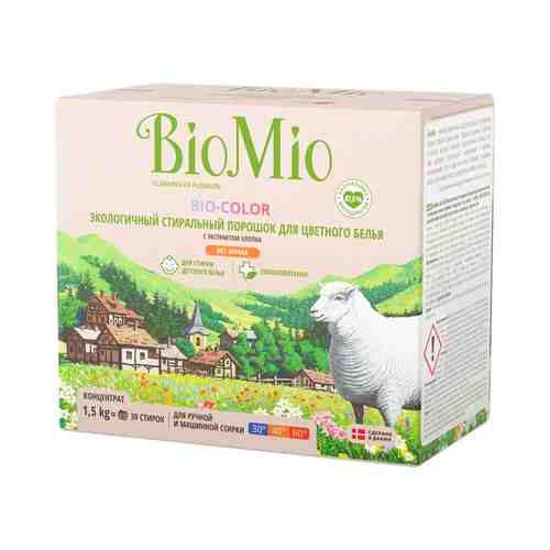 Стиральный порошок Bio Mio Bio-Color с экстрактом хлопка для цветного белья 1,5 кг