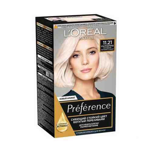 Стойкая краска для волос L'Oreal Paris Preference Ультраблонд оттенок 11.21 174 мл