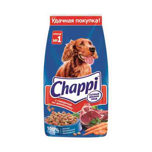 Сухой корм Chappi с говядиной для собак 15 кг