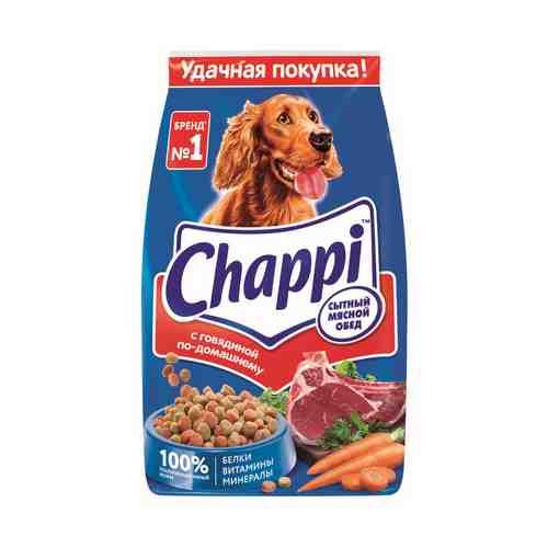 Сухой корм Chappi с говядиной для взрослых собак всех пород 2,5 кг