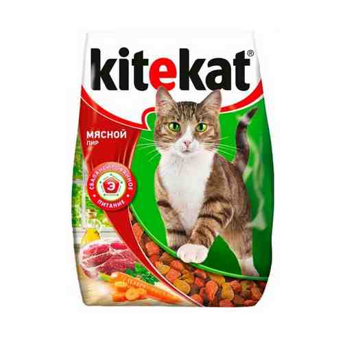 Сухой корм Kitekat Мясной пир с мясом для кошек 1,9 кг