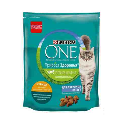 Сухой корм Purina One Природа Здоровья для взрослых кошек с высоким содержанием курицы 680 г