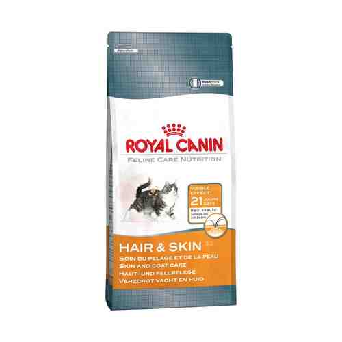 Сухой корм Royal Canin для кошек Hair Skin 33 здоровье кожи и шерсти 400 г