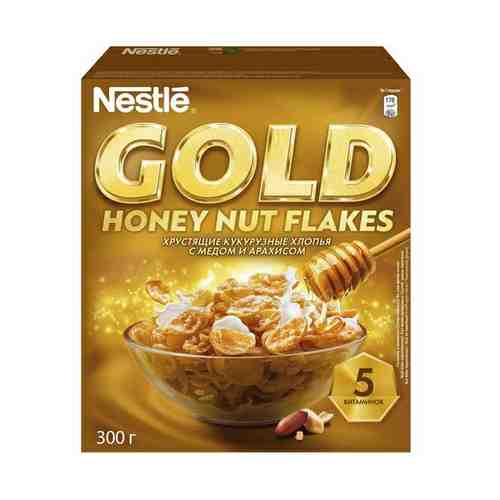 Сухой завтрак Nestle Gold хлопья кукурузные с медом и арахисом 300 г