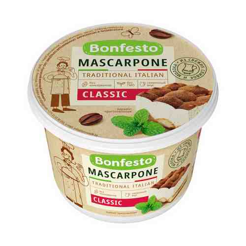 Сыр мягкий Bonfesto Mascarpone 78% 500 г