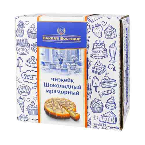 Торт Baker's Boutique Чизкейк Мраморный шоколадный замороженный 1,7 кг