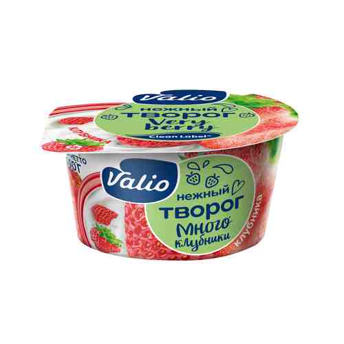 Творог Valio Clean Label с клубникой 3,5% БЗМЖ 140 г