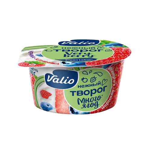 Творог Valio Clean Label с клубникой и черникой 3,5% БЗМЖ 140 г