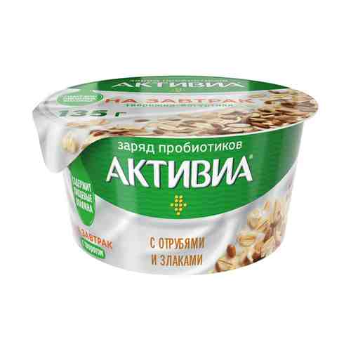 Творожок Активиа с отрубями и злаками 3,5% 135 г