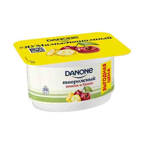 Творожок Danone с вишней и бананом 3,6% БЗМЖ 110 г