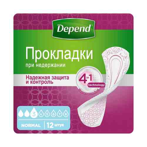 Урологические прокладки Depend Normal 12 шт